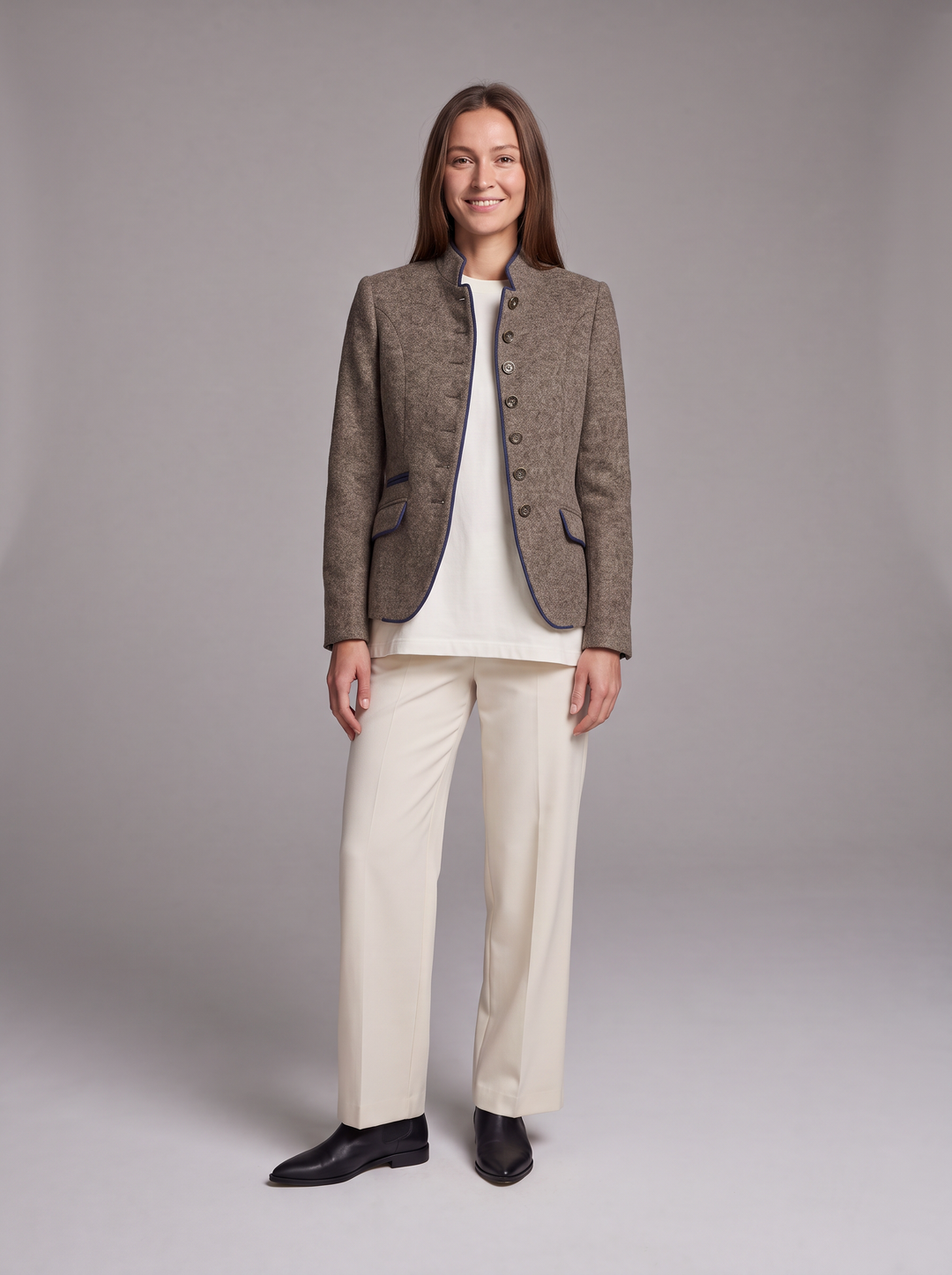 Caramel Button Front Cardigan Smart Office Wear