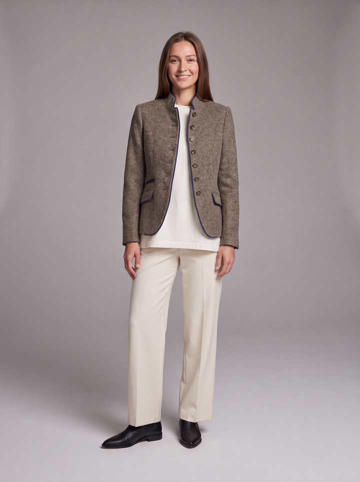 Caramel Button Front Cardigan Smart Office Wear