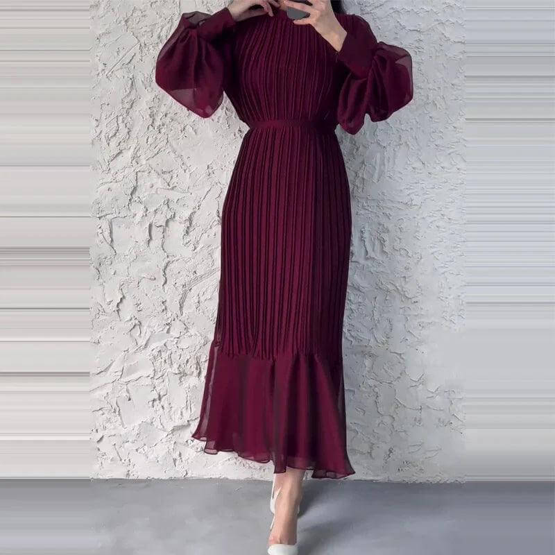 Women's Pleated Midi Dress