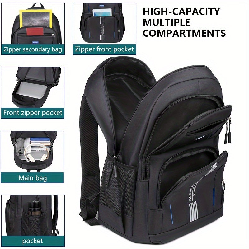 Men's Durable Leather Backpack - Timeless Utility for Daily Carry