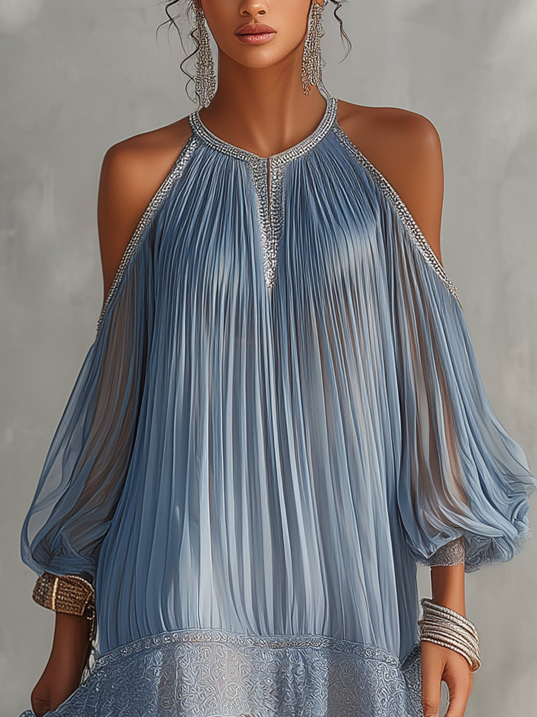 Rivka™ | Elegant Belly-Camouflaging Mini Dress with Ruffles