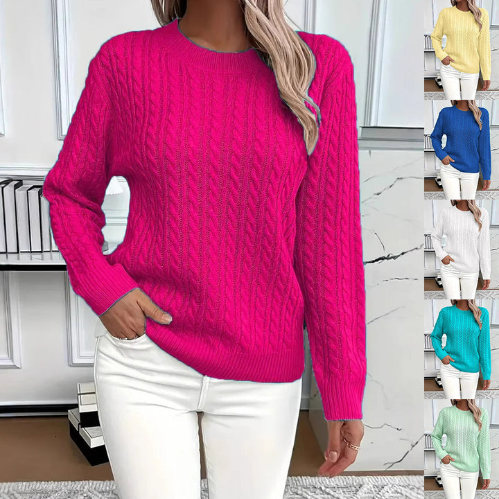 Women’s Twist Round Neck Pullover Sweater