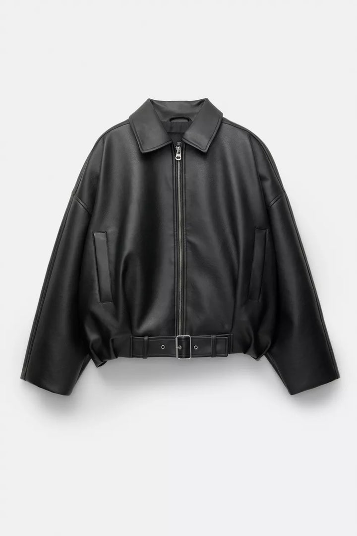 Rosalinda - Shiny Vegan Leather Jacket