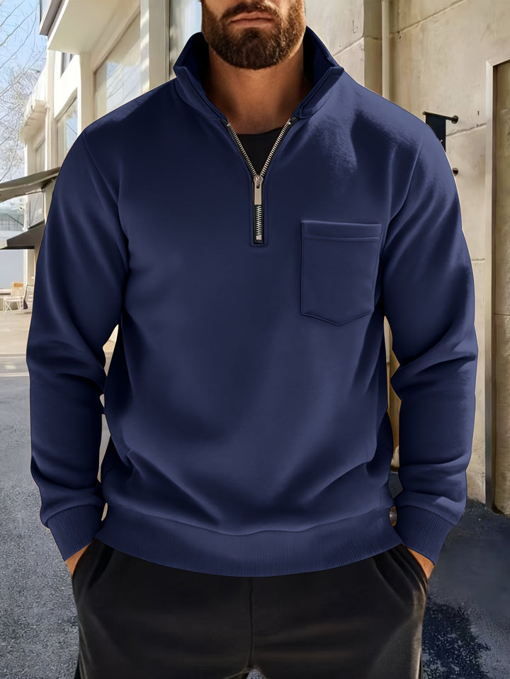 Nistor - Long Sleeve Shirt With Half Zipper