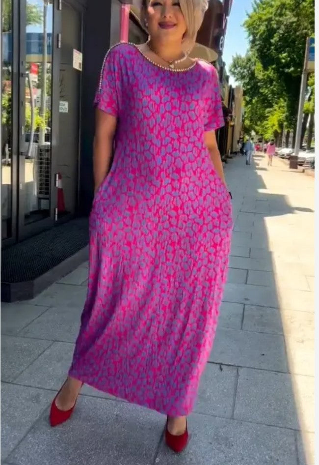 Xanthe Fashionable Dress with Print - Elena Harper