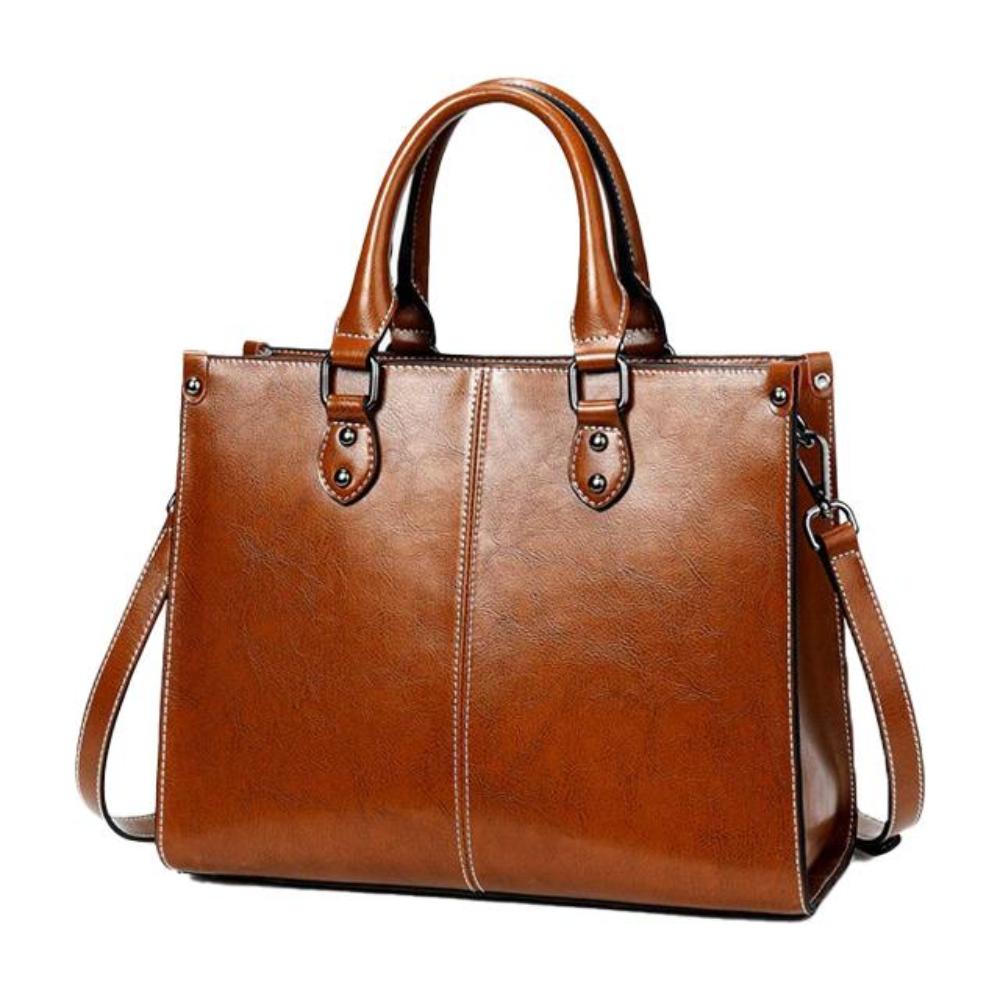 Women's Elegant Tote Handbag with Zipper