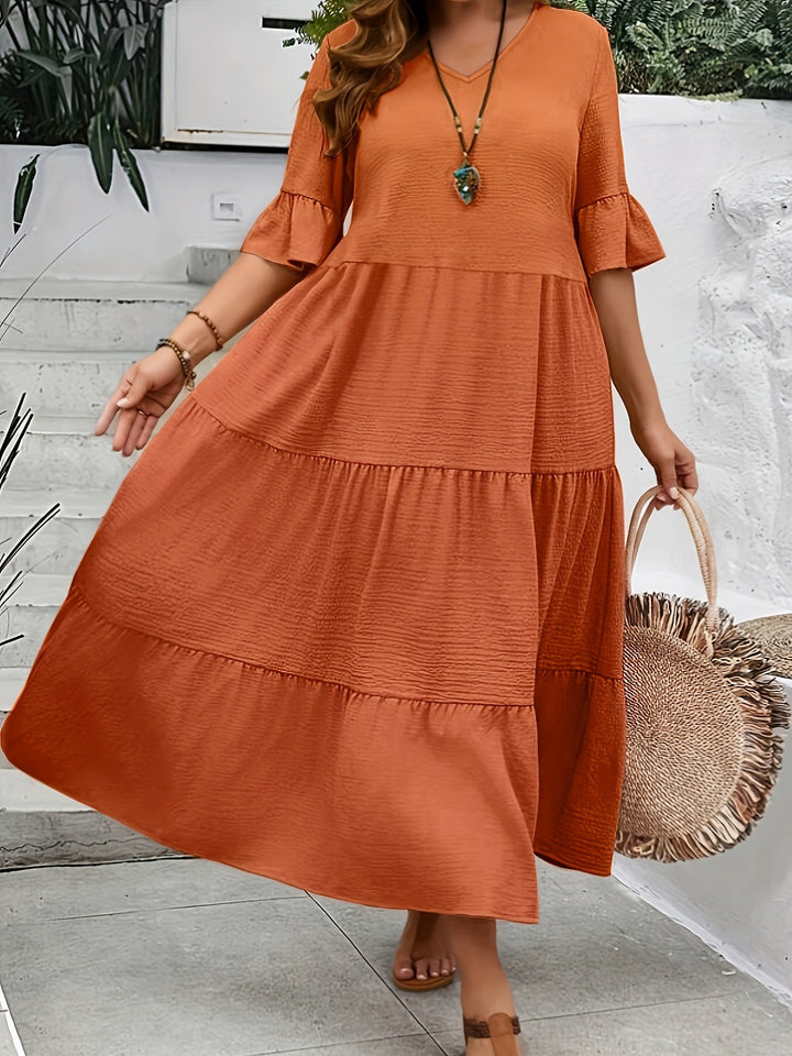 Serena Graceful Flowy Dress - Elena Harper