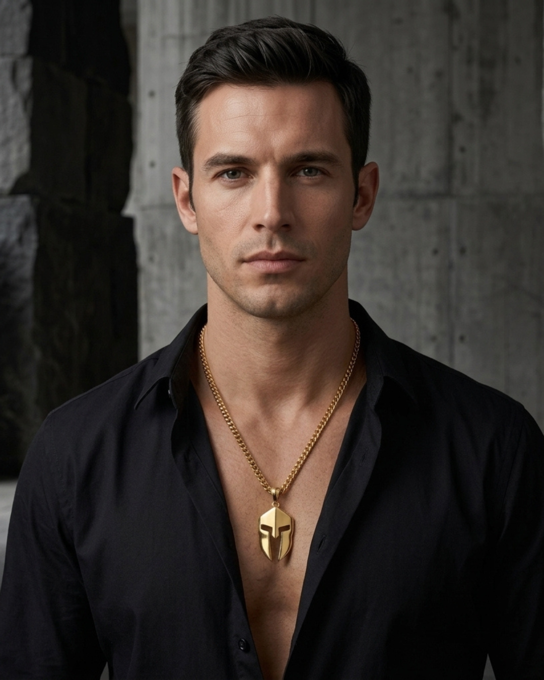 Spartan Helmet Pendant Necklace For Men