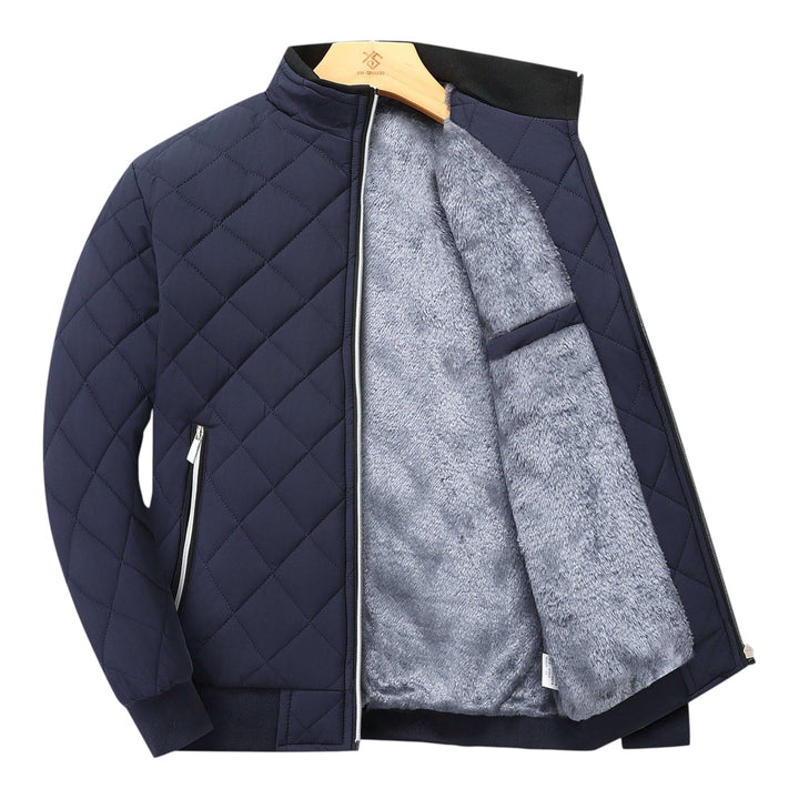 Hristo - Diamond Pattern Fleece Lined Jacket