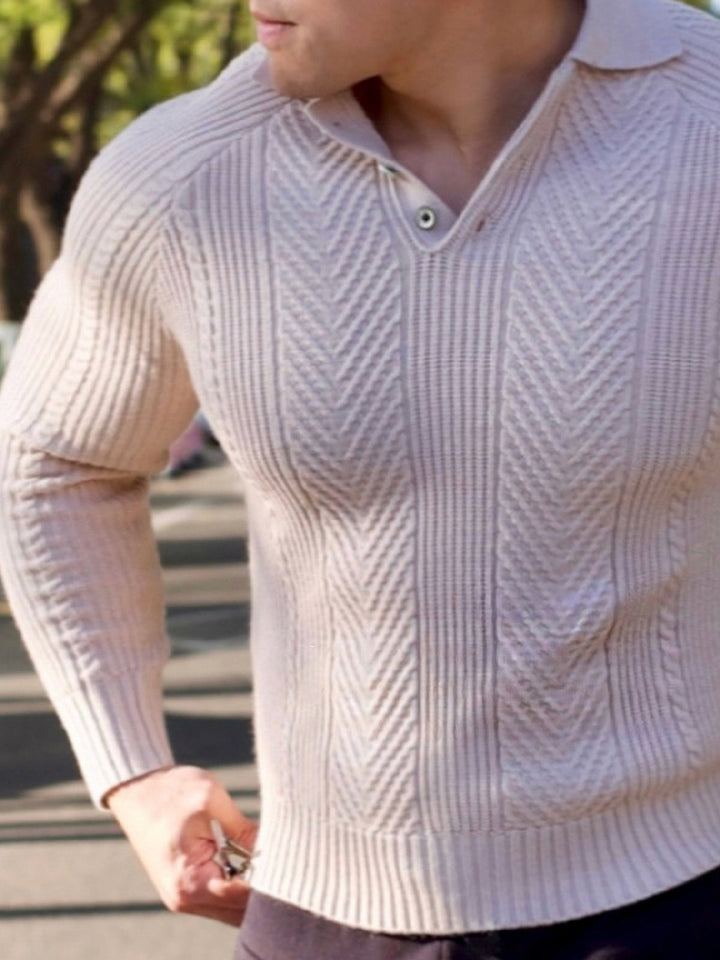 Henley Polo Sweater