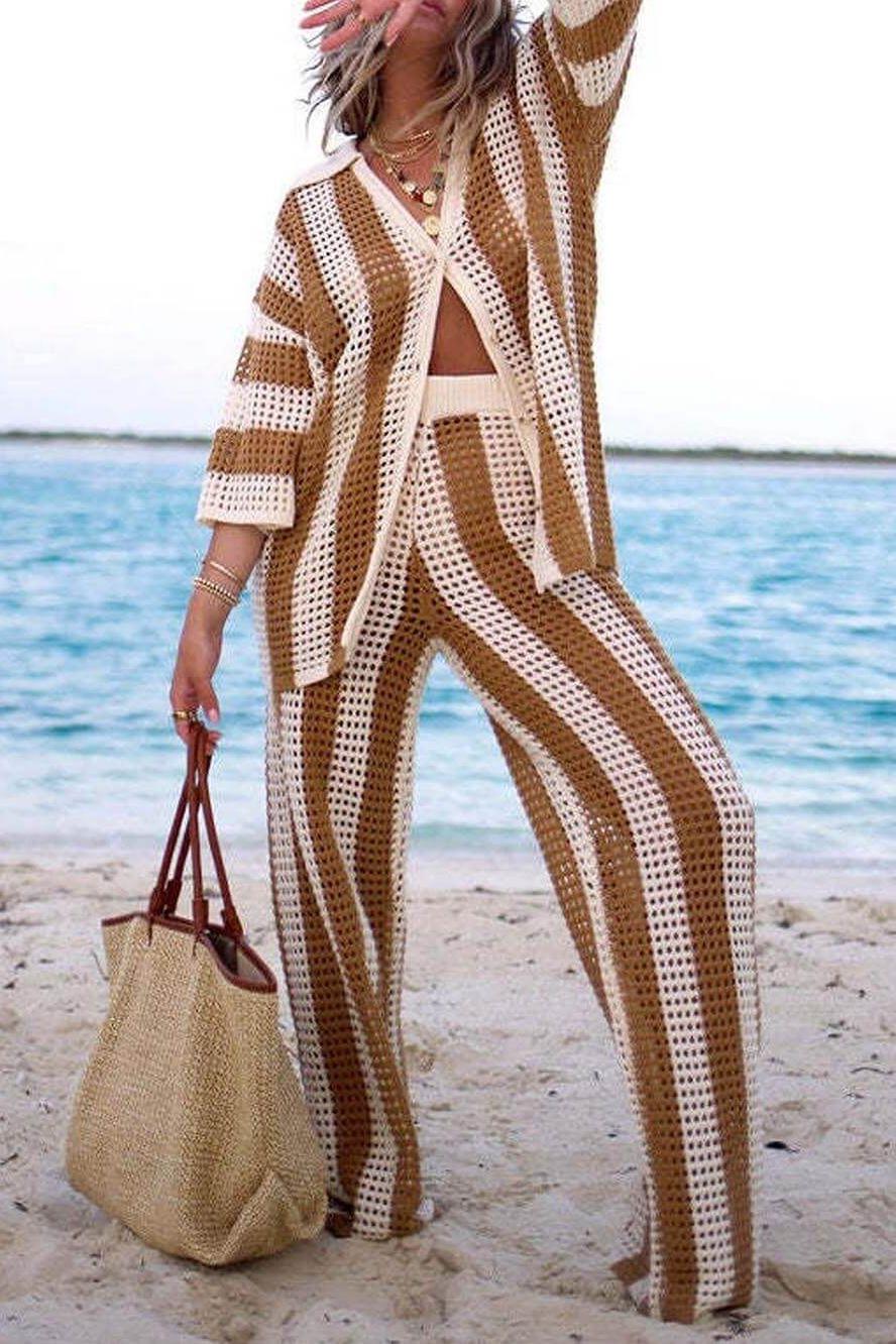Amelia Striped Set Elegant & Comfortable - Elena Harper