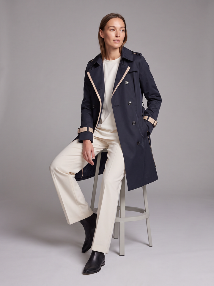 Double Breasted Belted Trench Coat