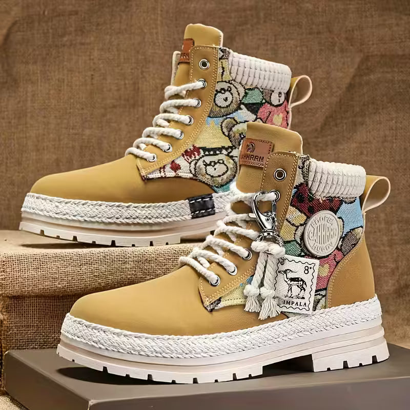 Hilarie - Teddy Print Non-Slip Sneaker