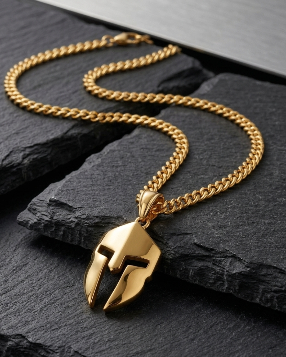 Spartan Helmet Pendant Necklace For Men