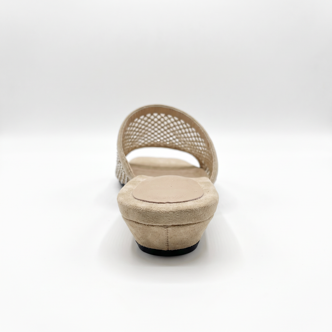 Diamante Mesh Party Mule Sandals