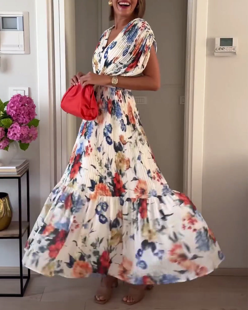 Florelle Elegant Floral Dress - Elena Harper