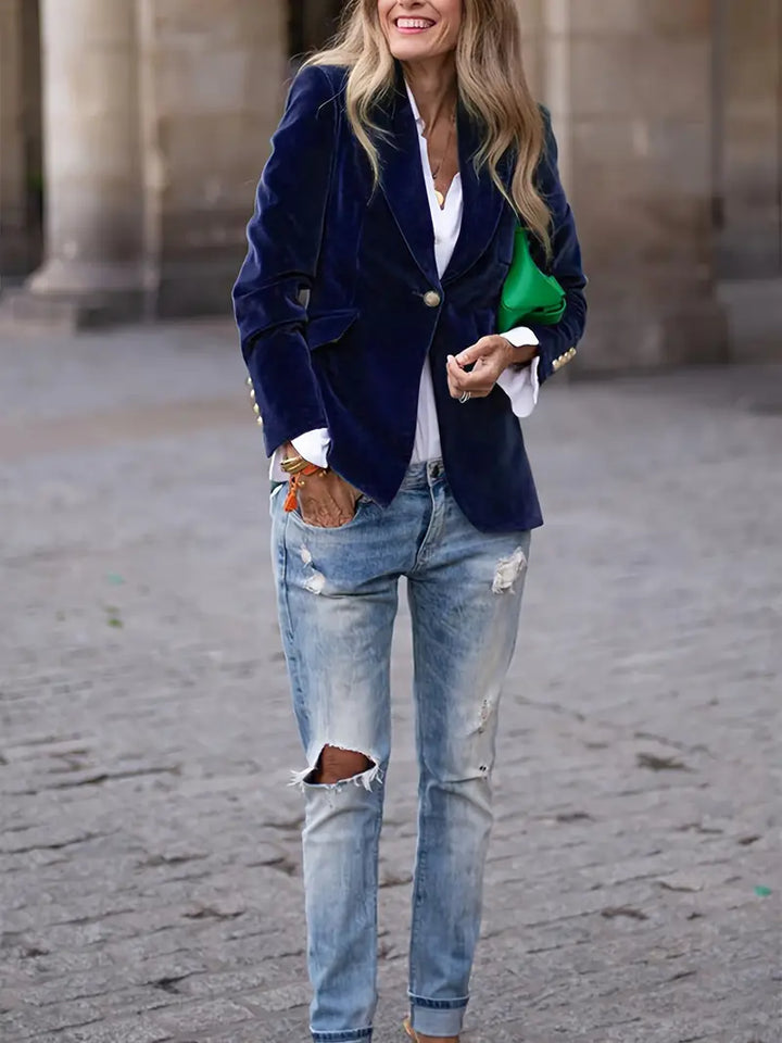 BLAZER IN CUSTOMIZATION WITH GOLD BUTTONS FOR WOMEN