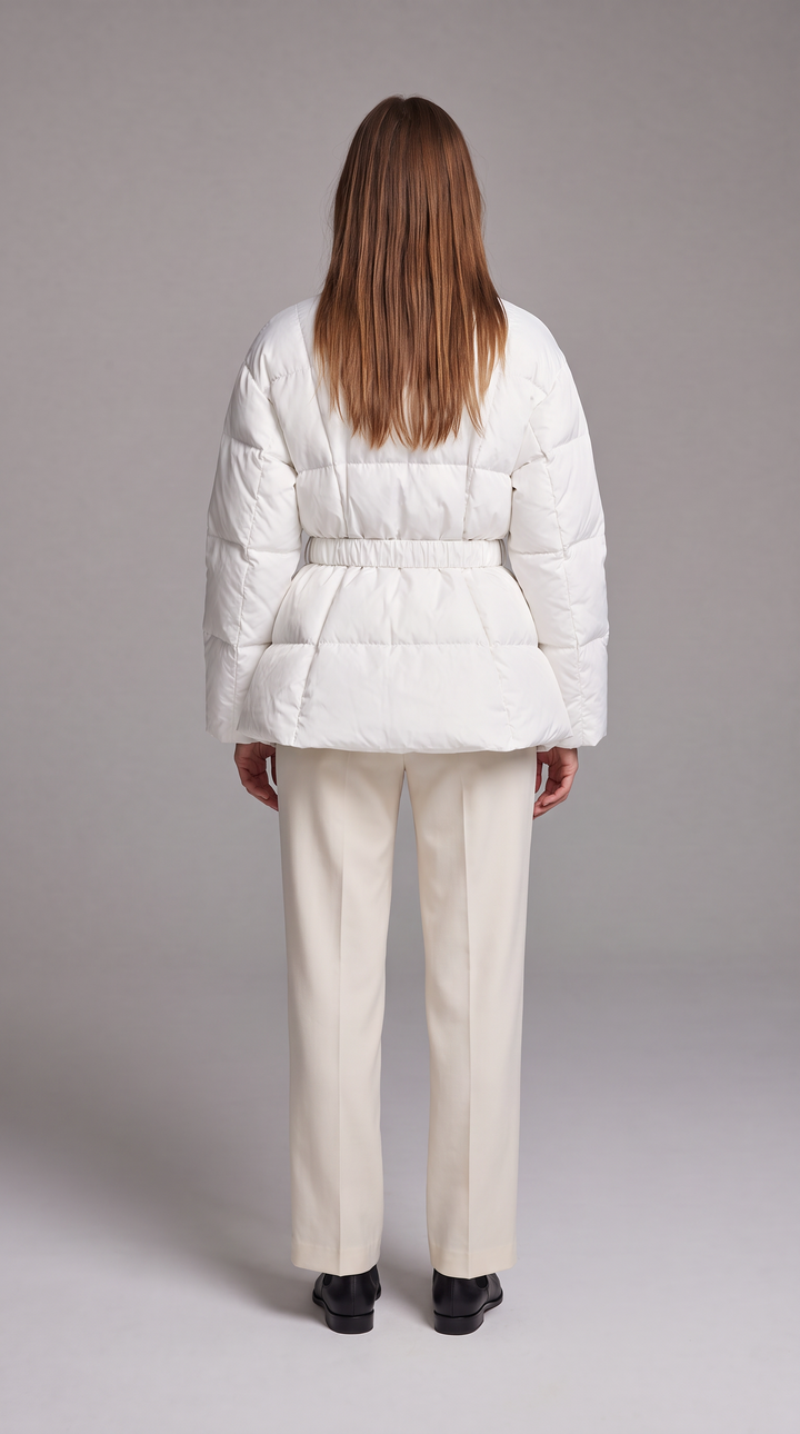 Belted Puffer Coat Winter Style