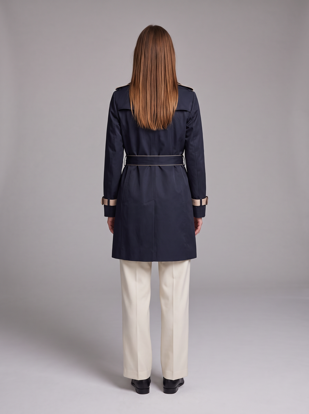 Double Breasted Belted Trench Coat