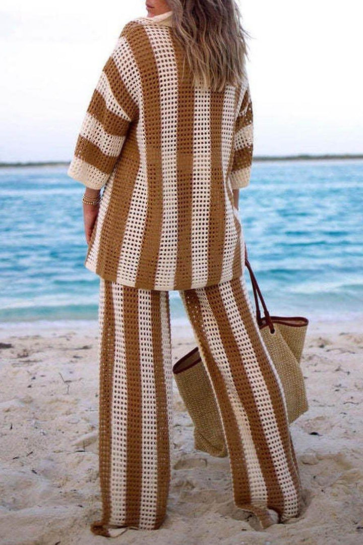 Amelia Striped Set Elegant & Comfortable - Elena Harper