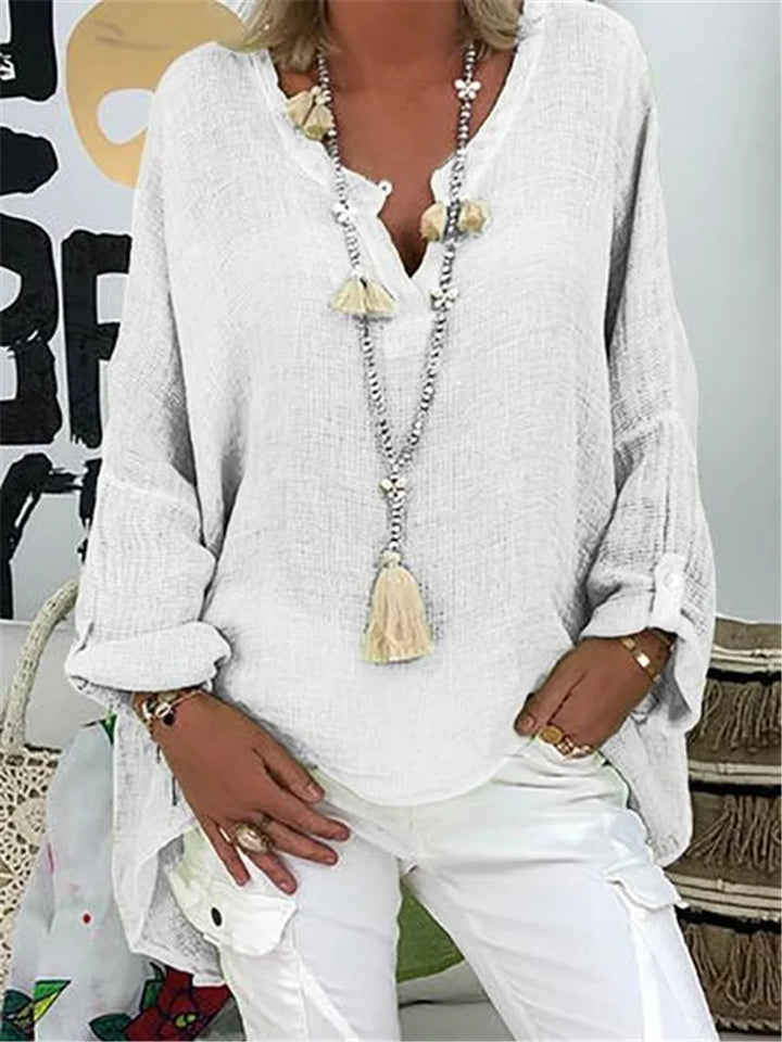 Caelina Basic Long Sleeve Shirt, view 7 - Elena Harper