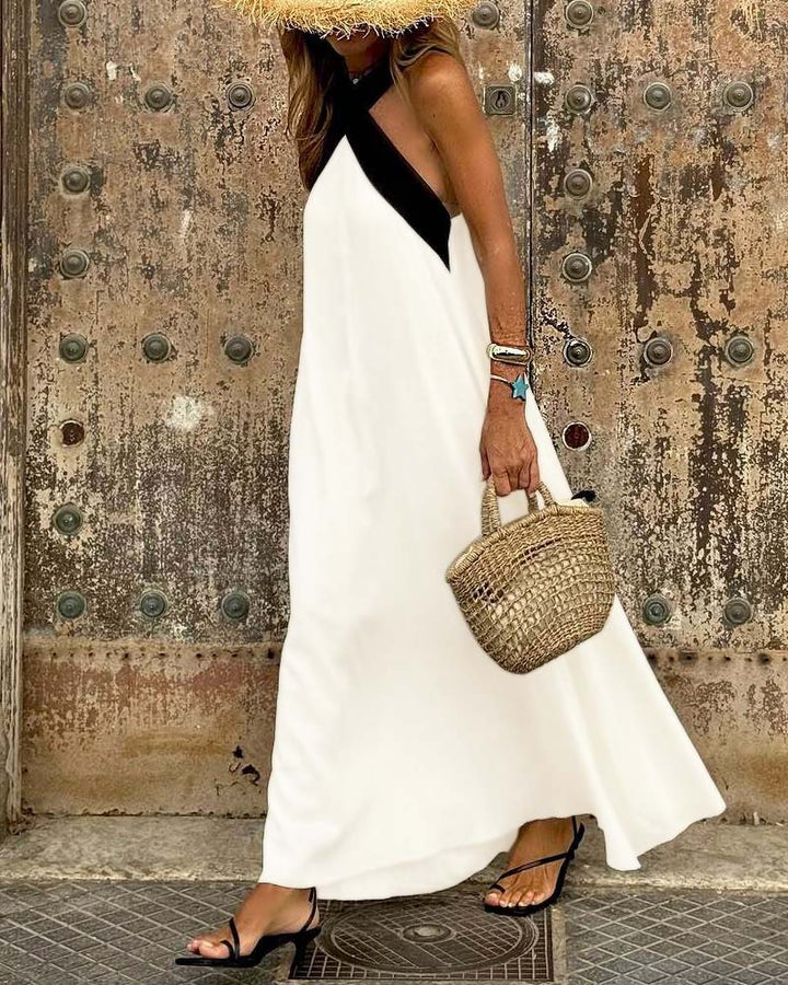 Serena Cross Neck Dress - Elena Harper