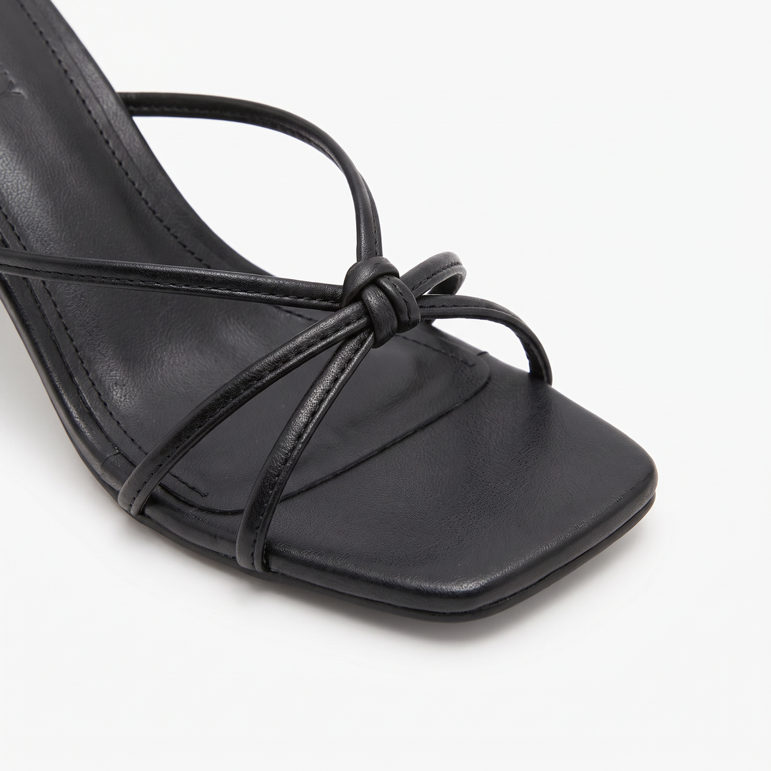 Cross Strap Kitten Heel Sandals