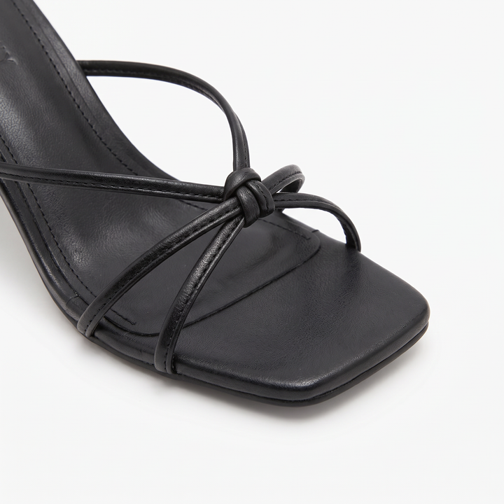 Cross Strap Kitten Heel Sandals