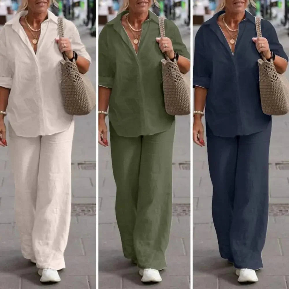 Mia | Airy and Elegant Women's Linen Two-Piece Set