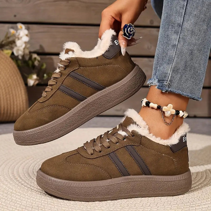Comfortable Cotton Sneakers with Warm Lining EB EB, view 8 - Elena Harper