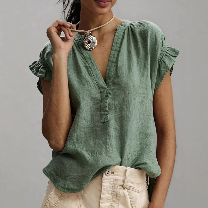 Casual Cotton Women's Blouse Soft and Easy to Wear, view 2 - Elena Harper