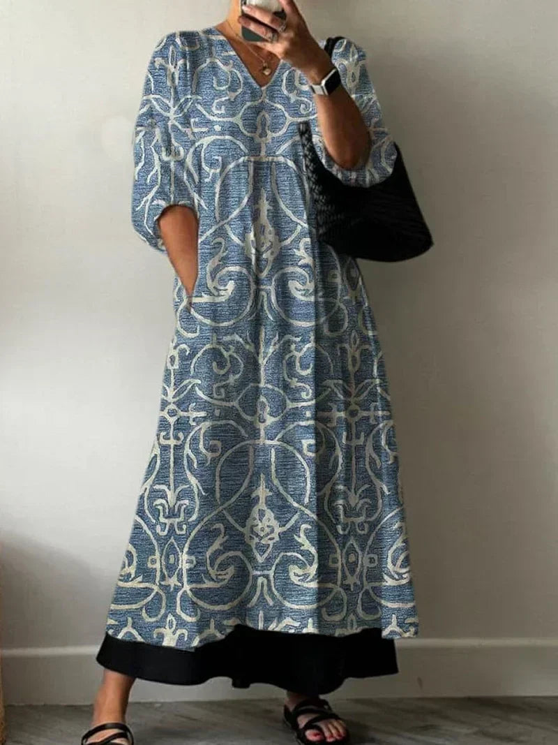Elegant Dress with Floral Print Lia - Elena Harper