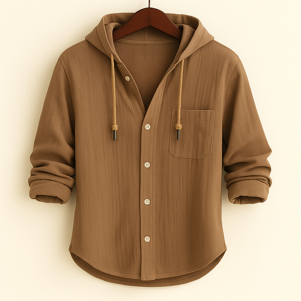 ELENA HARPER™  |  LUXURY SOFT COTTON SHIRT WITH HOOD