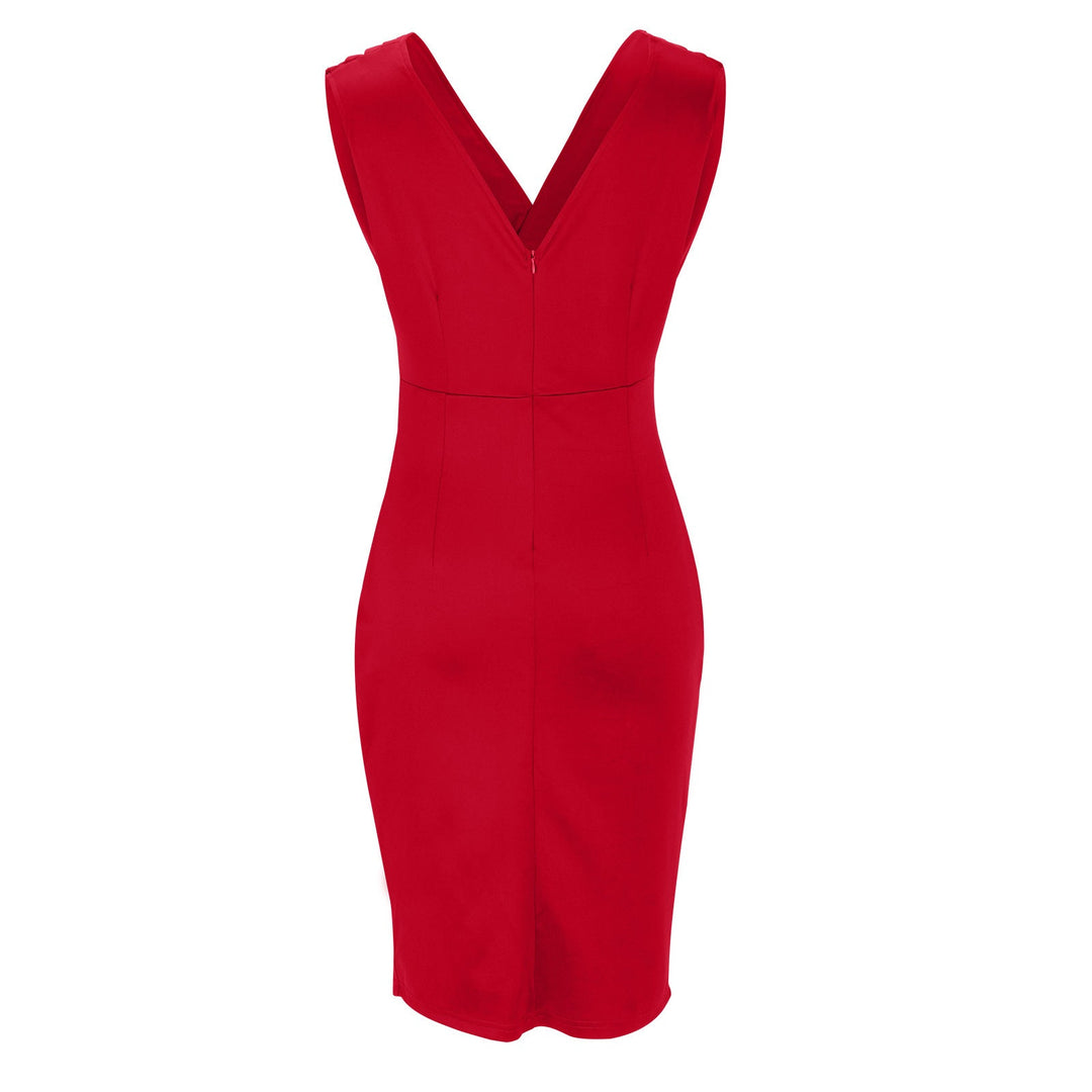 Zyra Elegant V-Neck Dress - Elena Harper