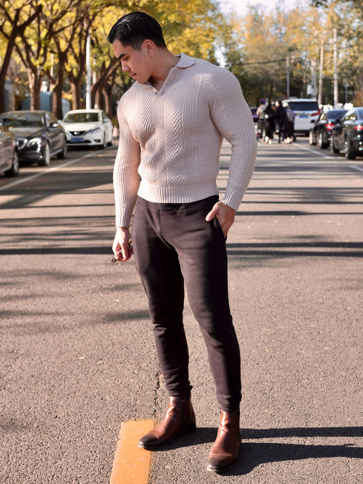 Henley Polo Sweater