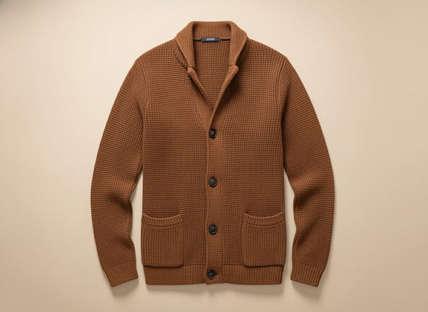 Eskel Elegant Long Sleeve Wool Cardigan - Elena Harper