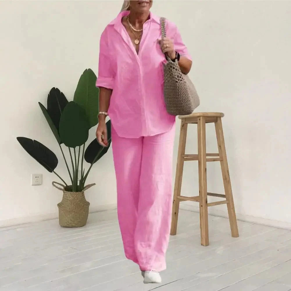 Mia | Airy and Elegant Women's Linen Two-Piece Set