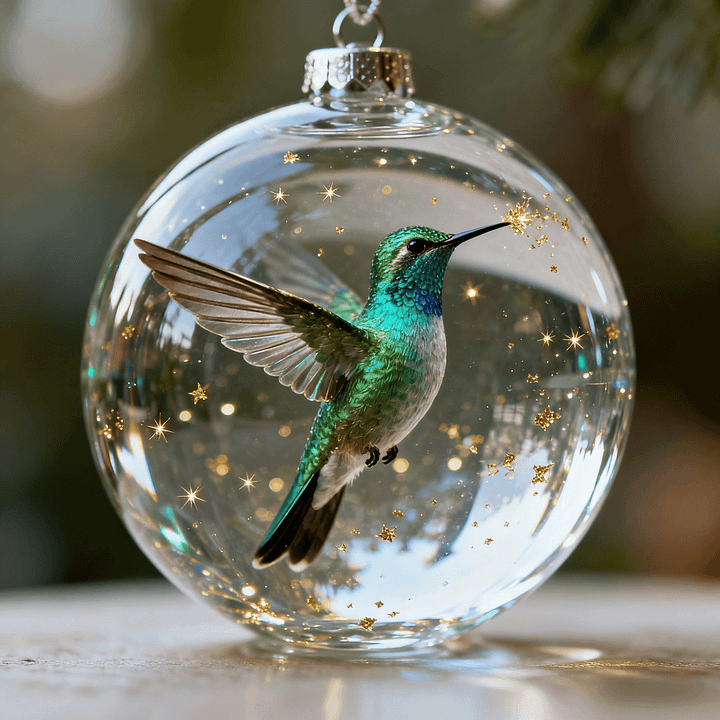 FrostFlight Collection of Glass Christmas Ornaments with Cute Birds, view 2 - Elena Harper