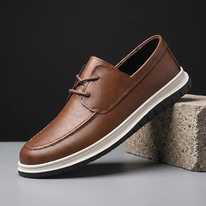 Elio | Earth Tone Vegan Leather Sneakers