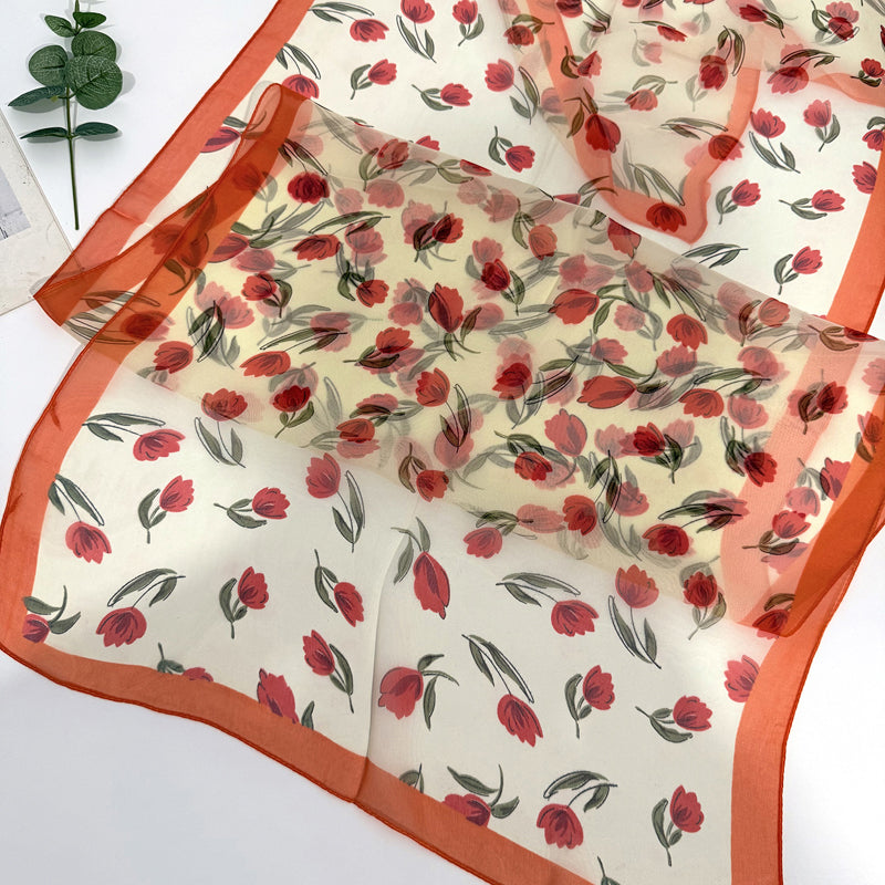 Casual Floral Scarf