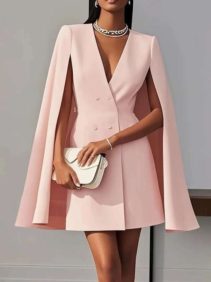 Celeste Cape-Style Suit Dress - Elena Harper