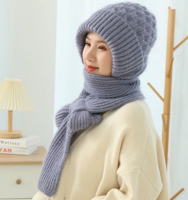 Abelina Integrated Acoustic Protection Windproof Hat Scarf - Elena Harper