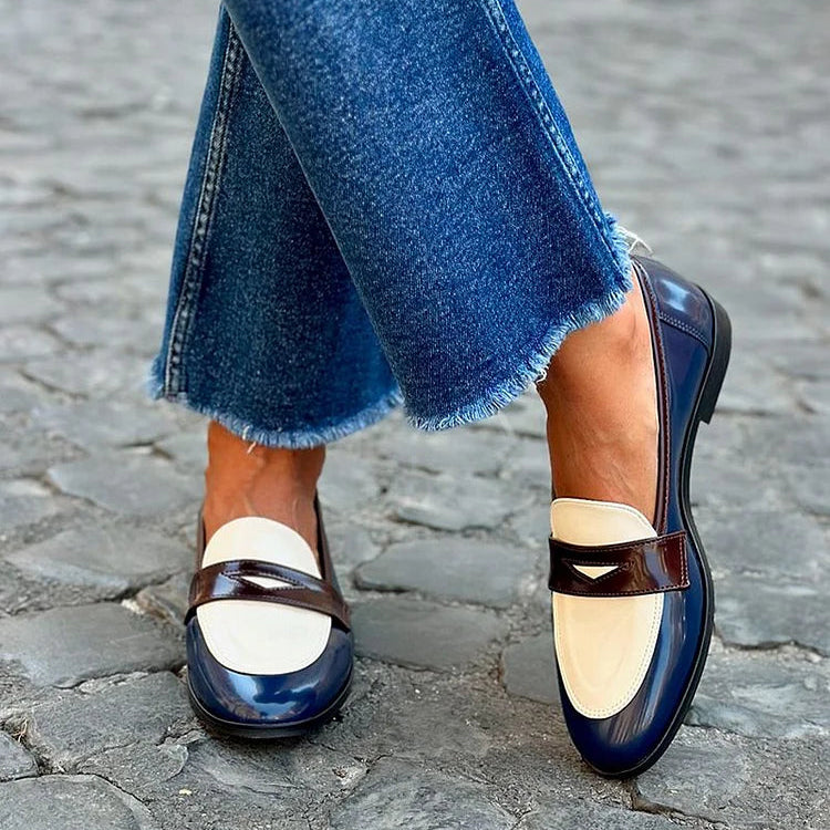 Elegant Two-Tone Loafer - Elena Harper