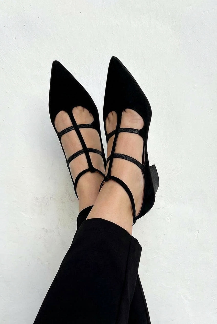 IMOGEN TOE PUMPS WITH STRAPS