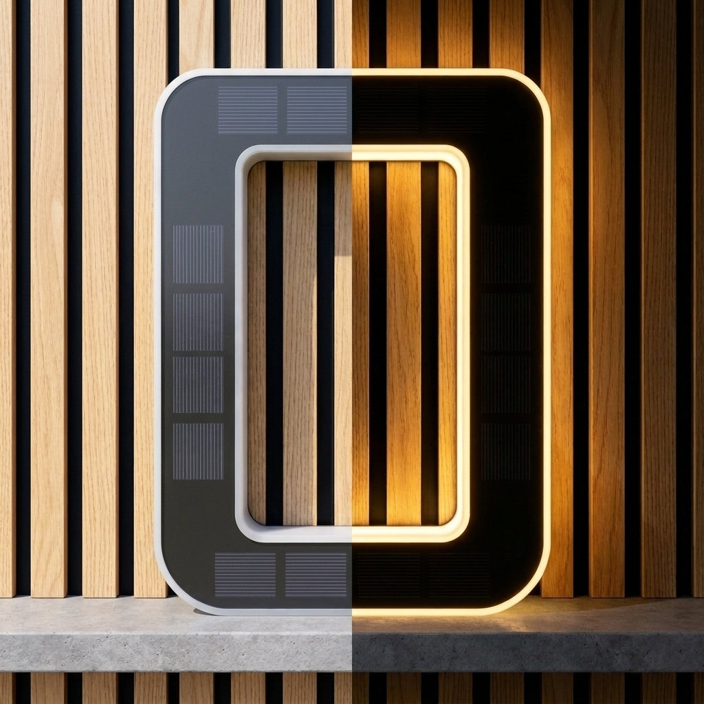 HausGlanz™ Modern Solar-LED House Number