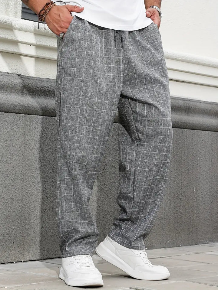 Rodolfo Breathable Checkered Print Pants - Elena Harper