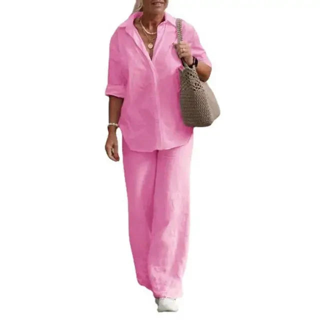 Mia | Airy and Elegant Women's Linen Two-Piece Set