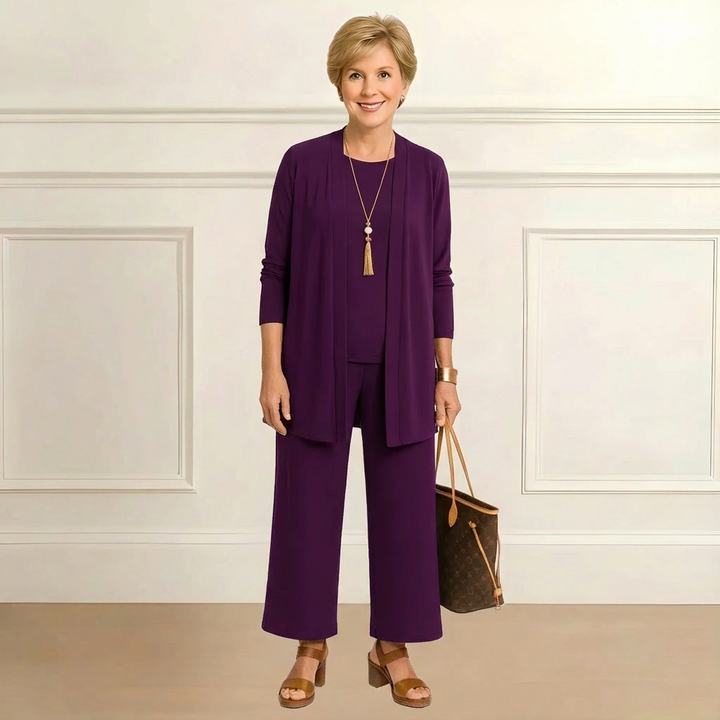 Barbara Cardigan, Top & Pants Set