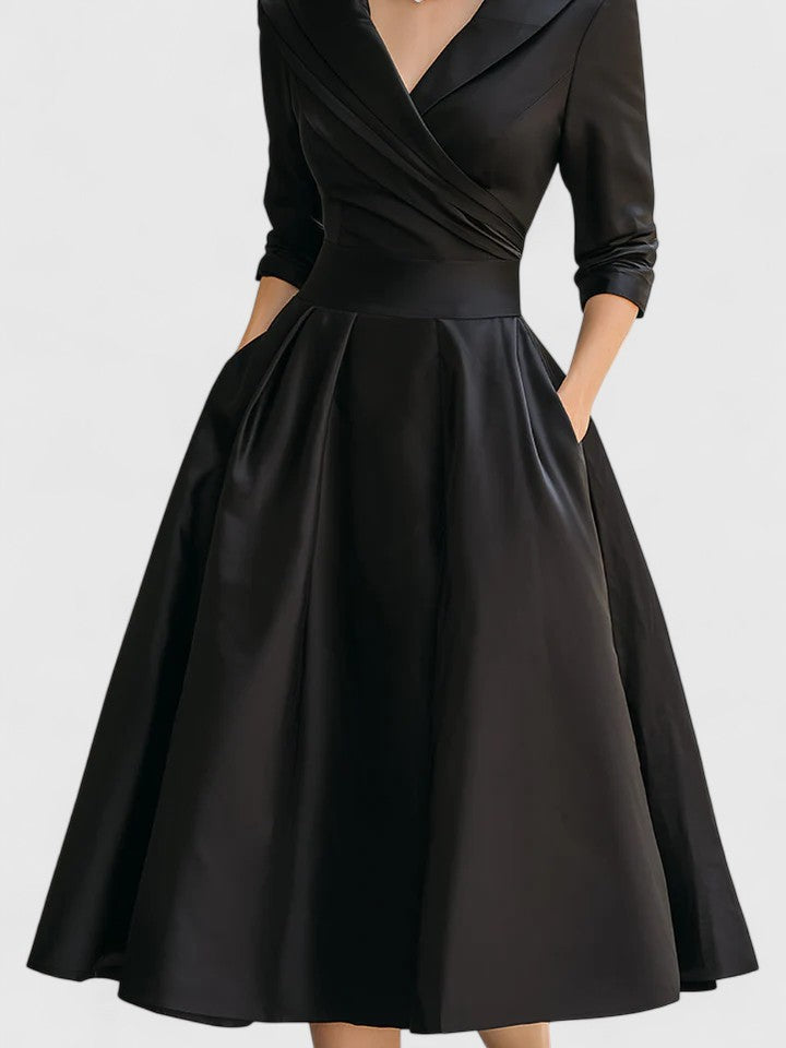 VIVIAN – ELEGANT RETRO WRAP EVENING DRESS
