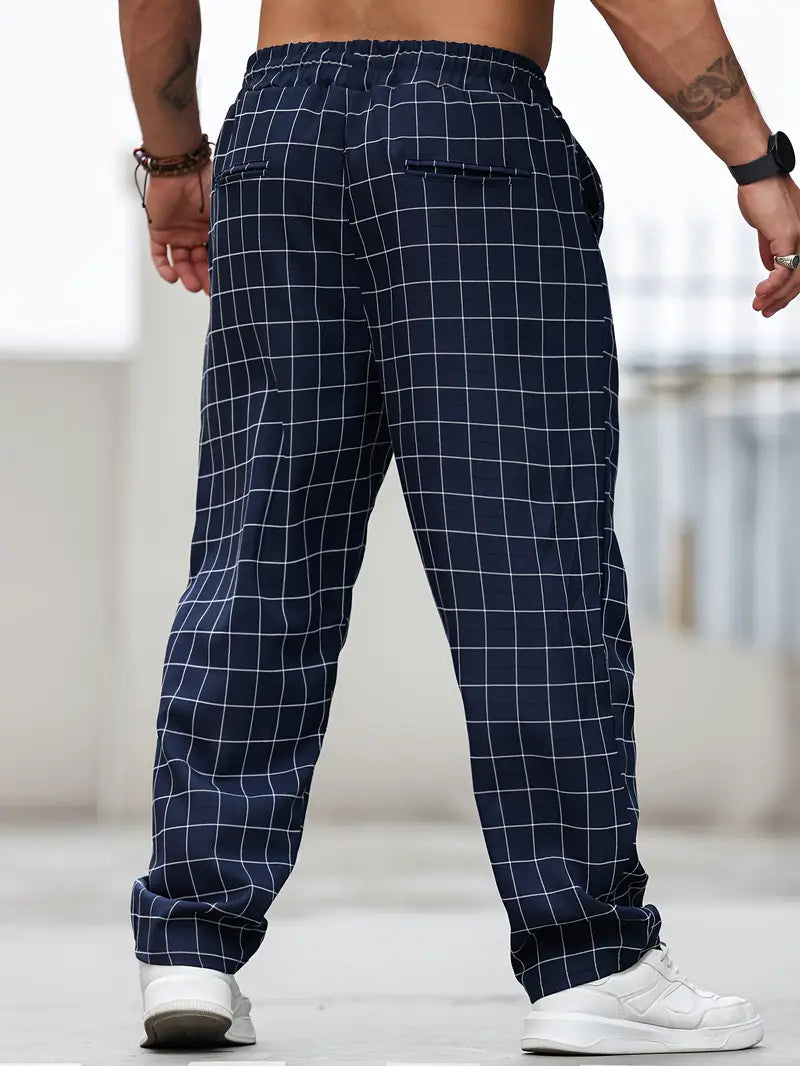 Rodolfo Breathable Checkered Print Pants, view 8 - Elena Harper